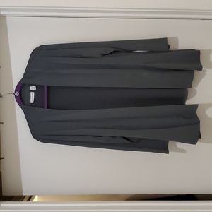 Susan Graver gray/green long sleeve cardigan